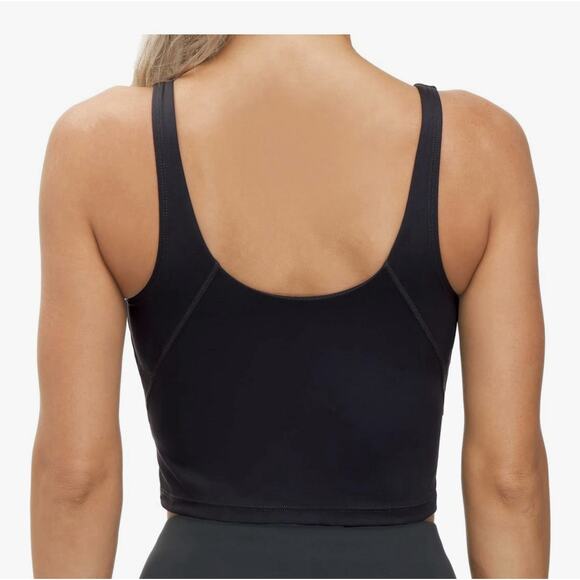 DRAFT THE GYM PEOPLE Wmn Black Longline Wire free Padded Yoga Sports Bra Sm. NWT - Picture 2 of 5